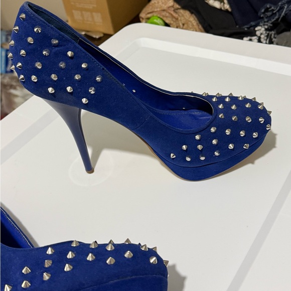 Blue Studded Platform Stiletto Heels Size 11 Women’s - Picture 6 of 6